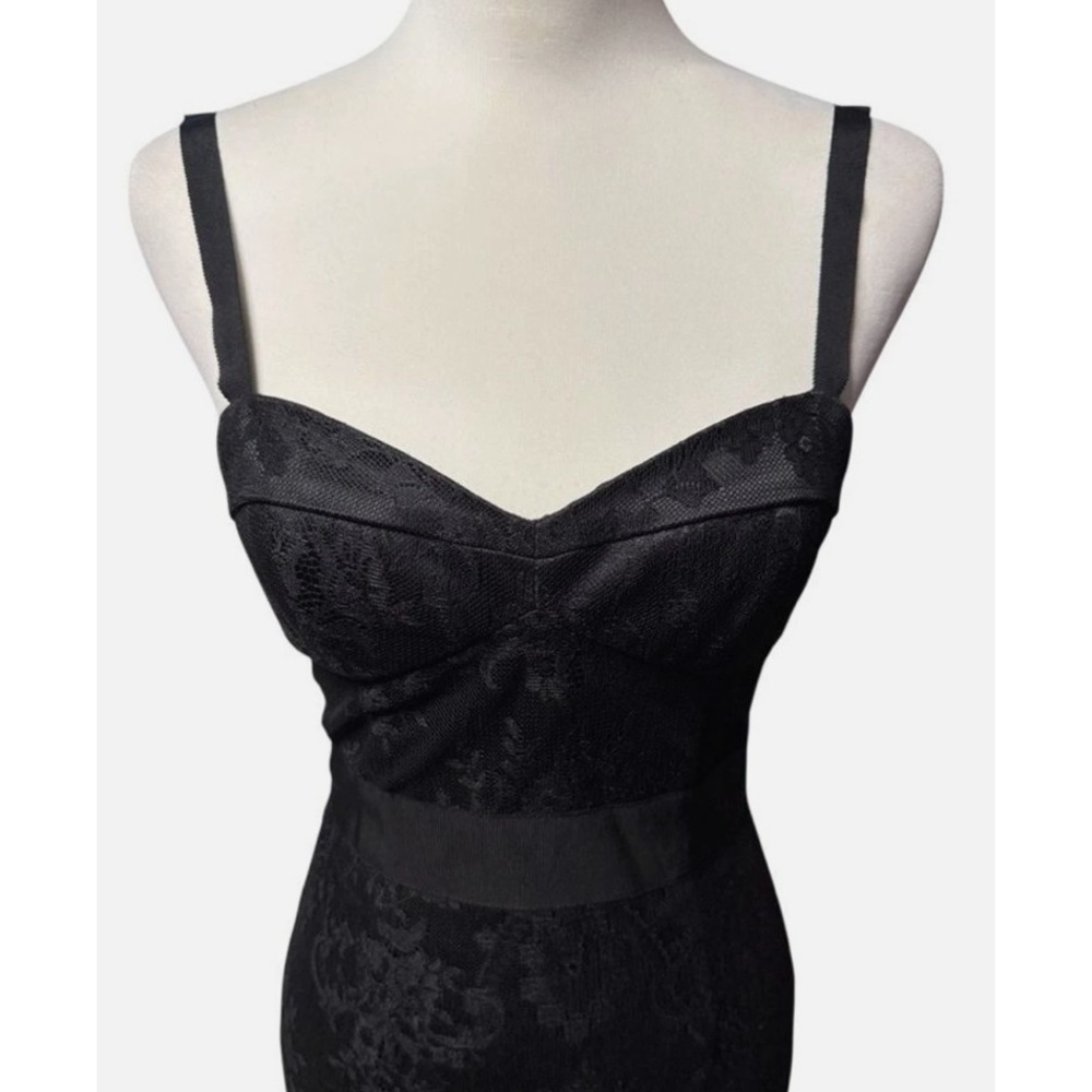 Pearl Georgina Chapman of Marchesa Women Maxi Dress Black Sleeveless Size 8 - Picture 3 of 15